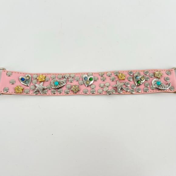 Y2K pink western belt bling bejeweled 2000s vintage - Picture 4 of 9